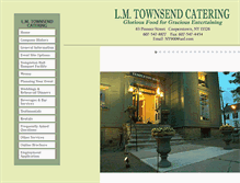 Tablet Screenshot of lmtownsendcatering.com